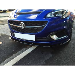 Накладка сплиттер на передний бампер вариант 2 на Opel Corsa E OPC / VXR